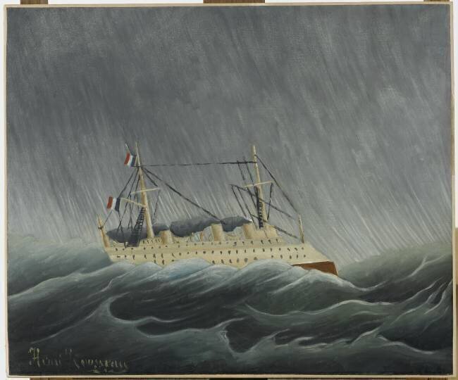 Navire dans la tempête Henri Rousseau
