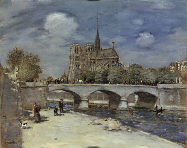 Notre-Dame vue du Quai de la Tournelle à Paris Jean-François Raffaelli