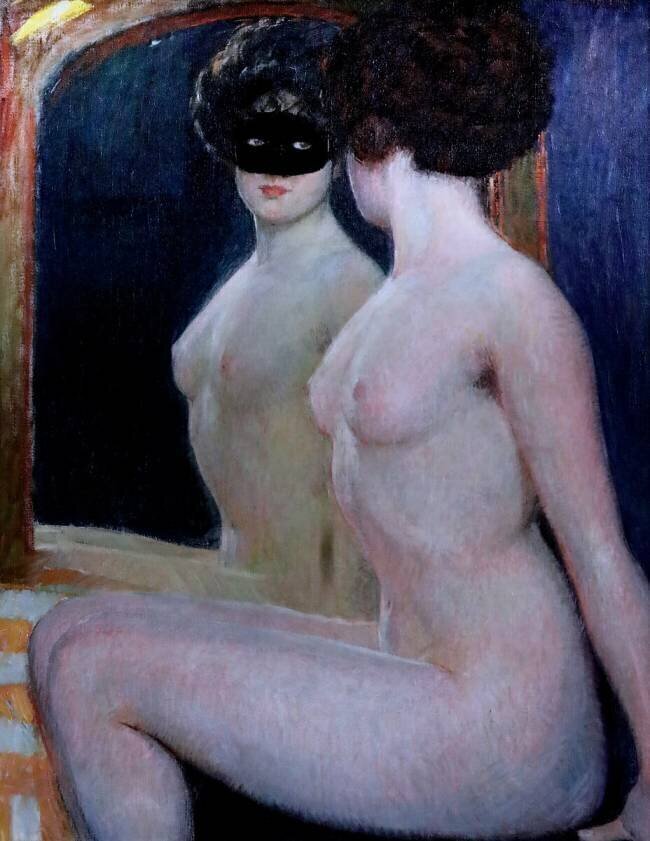 Nu Féminin devant un Miroir Max Kurzweil