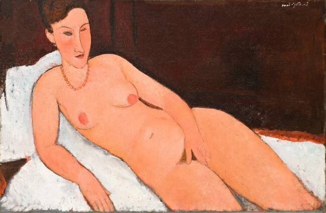 Nude avec collier de corail Amedeo Modigliani