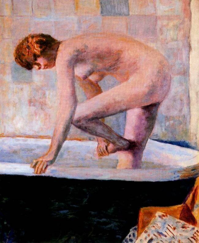 Nue rose dans la baignoire Pierre Bonnard