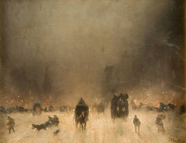 Nuit brumeuse dans Londres James Abbott McNeill Whistler