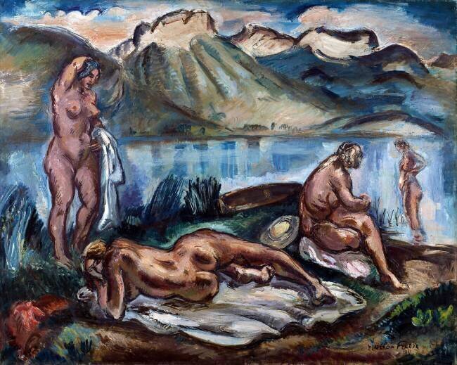 Nus au bord du lac d'Annecy Achille Emile Othon Friesz