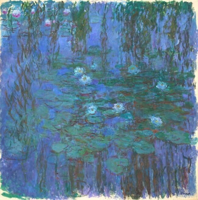 Nymphéas bleus Claude Monet