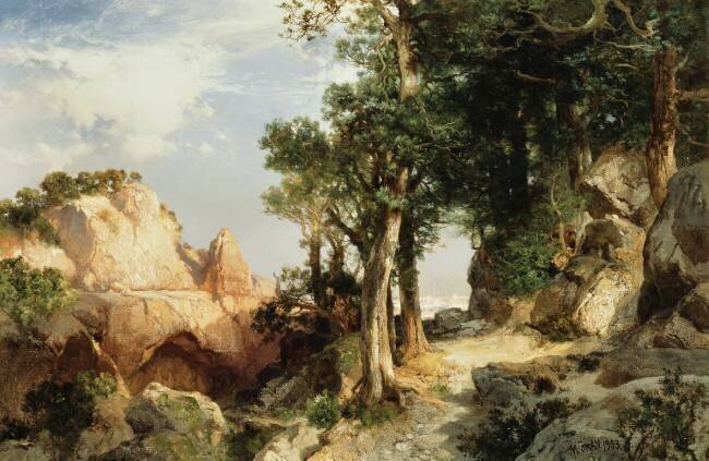 On the Berry Trail - Grand Canyon of Arizona Thomas Moran