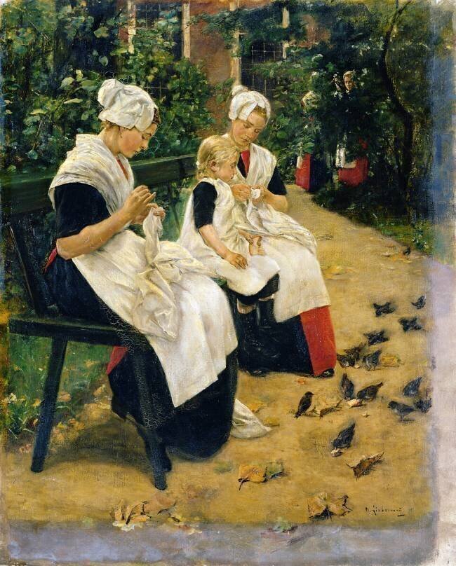 Orphelins d'Amsterdam dans le jardin Max Liebermann
