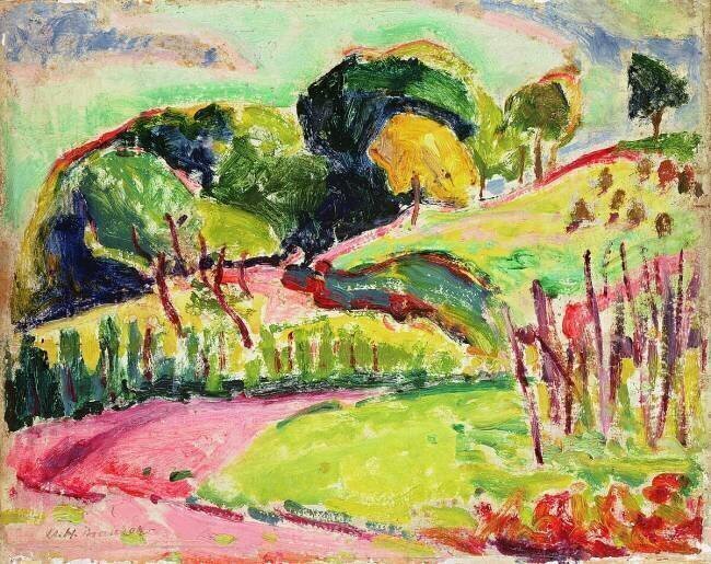 Paysage avec collines Alfred Henry Maurer