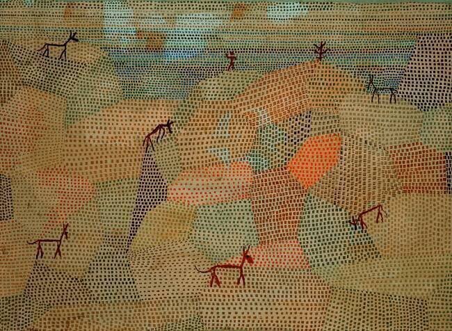 Paysage avec des ânes Paul Klee