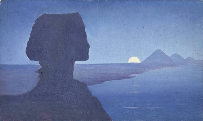 Paysage avec le sphinx Alphonse Osbert