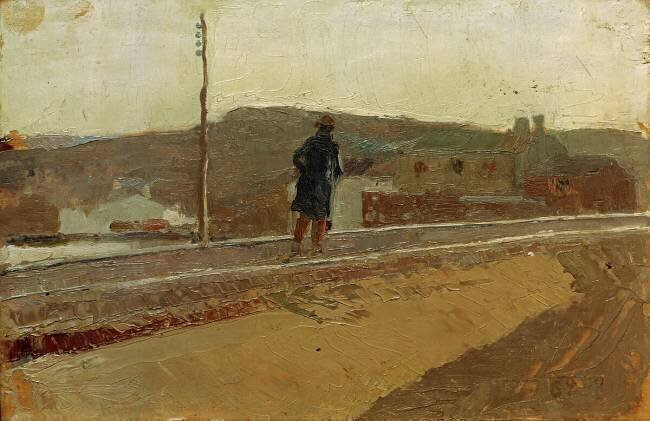 Paysage avec une figure Joaquin Sorolla y Bastida