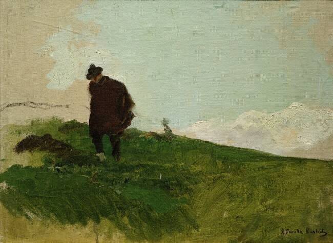 Paysage avec une figure Joaquin Sorolla y Bastida