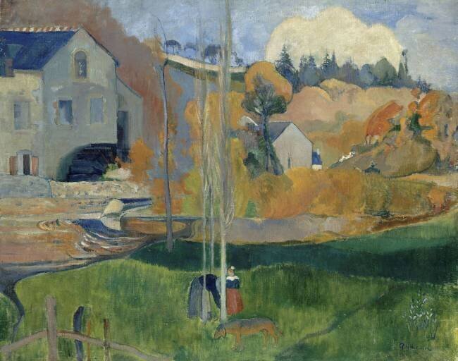 Paysage de Bretagne - le moulin David Paul Gauguin
