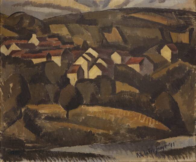 Paysage de la Ferté-sous-Jouarre Titre attribué : Meulan Roger de La Fresnaye
