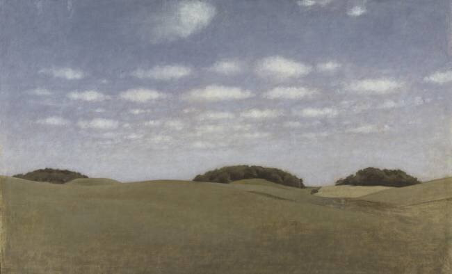 Paysage de Lejre Vilhelm Hammershoi