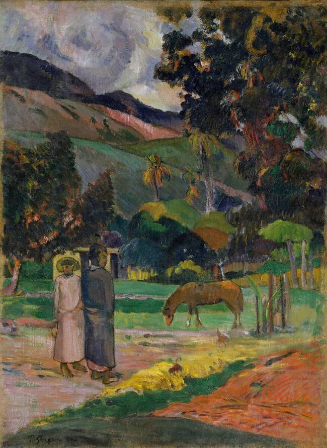Paysage de Tahiti Paul Gauguin