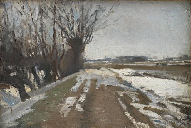 Paysage d'hiver Albert Gottschalk