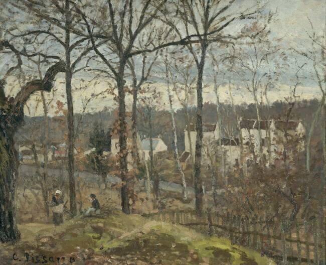Paysage d'hiver à Louveciennes Camille Pissarro