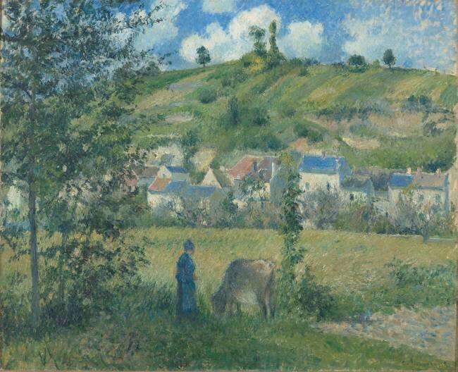 Paysage à Chaponval (Val d'Oise) Camille Pissarro