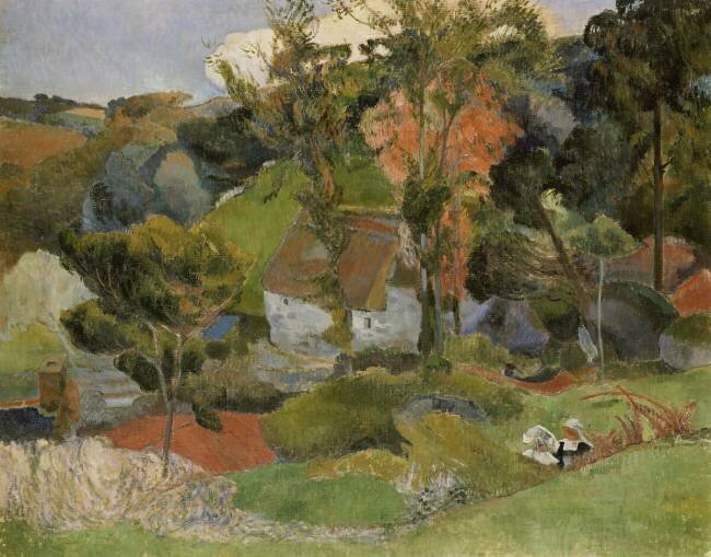 Paysage à Pont Aven Paul Gauguin
