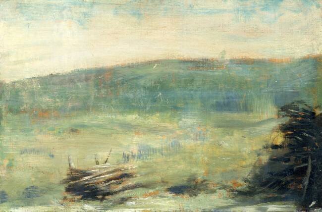 Paysage à Saint-Ouen Georges Seurat