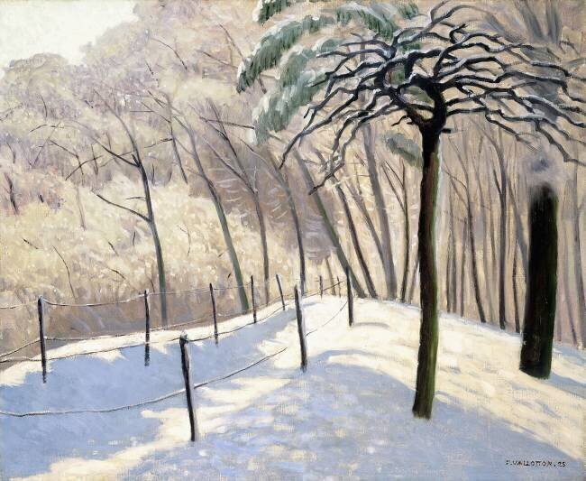Paysage enneigé au Bois de Boulogne Félix Vallotton