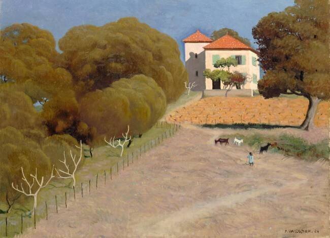 Paysage, la maison au toit rouge Félix Vallotton