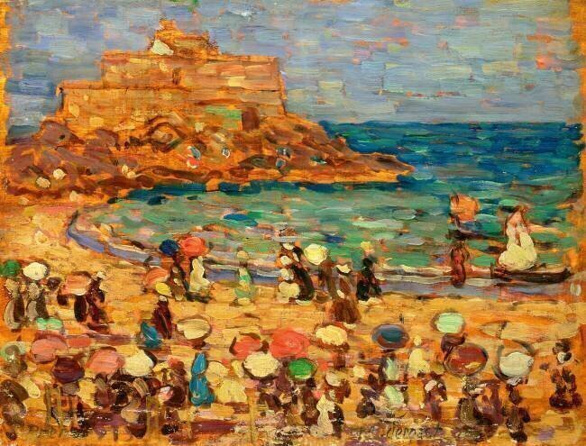 Paysage marin à St. Malo Maurice Brazil Prendergast
