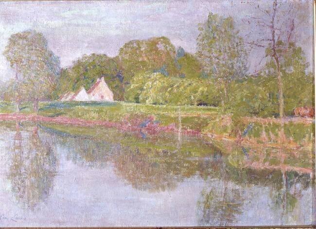 Paysage sur la Lys, un matin de mai Emile Claus