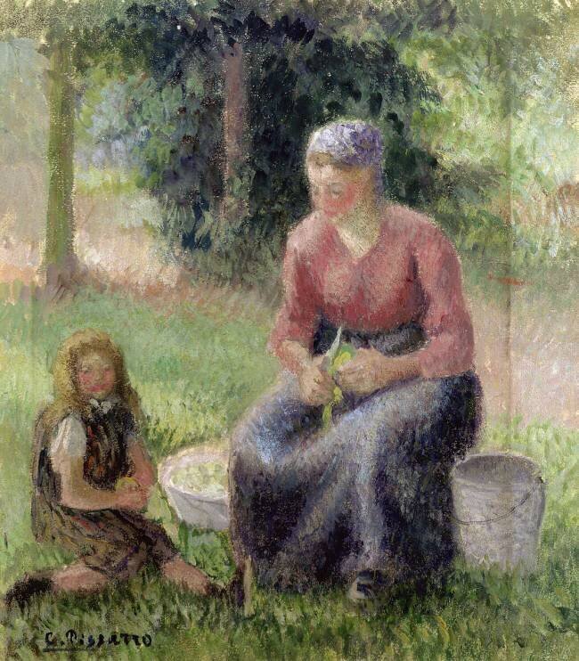Paysanne et sa petite fille Camille Pissarro