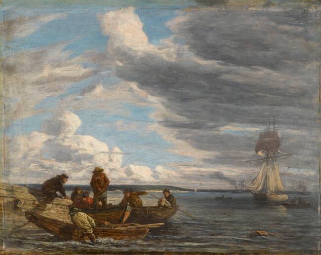Pêcheurs en rade du Havre Eugène Boudin