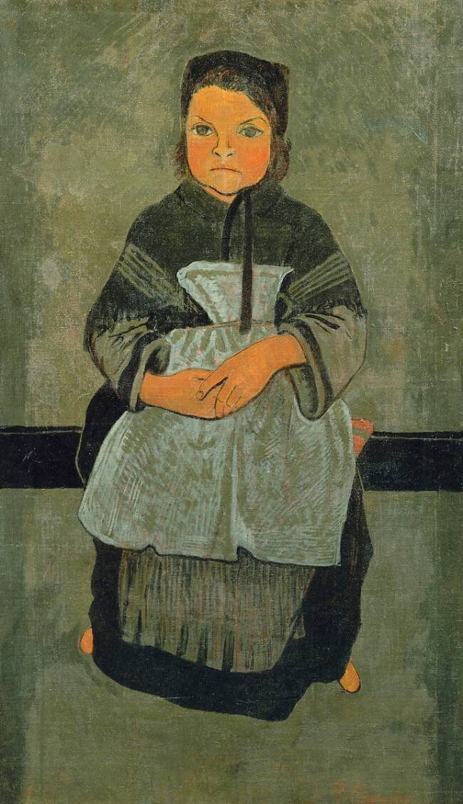 Petite bretonne assise (portrait de Marie Francisaille ) Paul Serusier