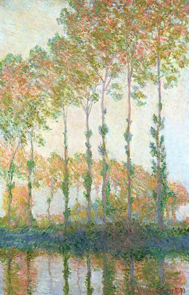 Peupliers sur les rives de l'Epte Claude Monet