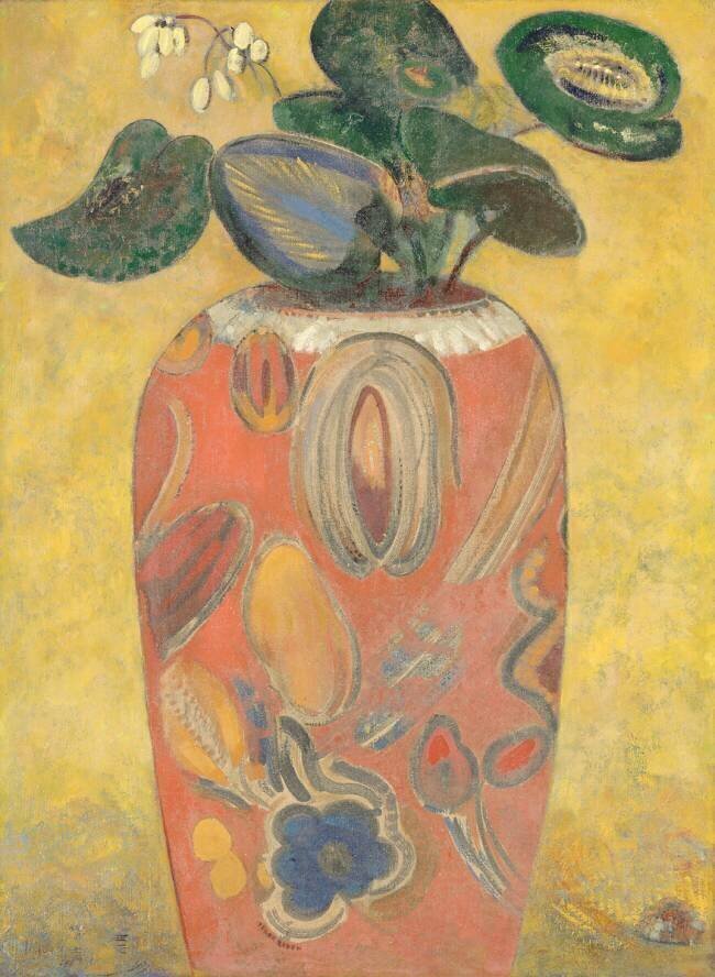 Plante verte dans une urne Odilon Redon