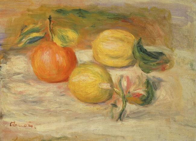 Pommes et deux citrons Auguste Renoir