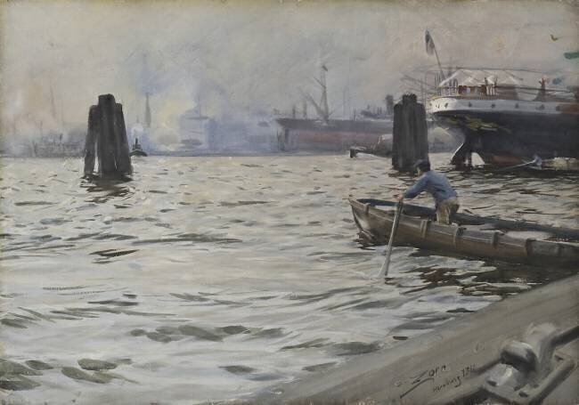 Port de Hambourg Anders Zorn