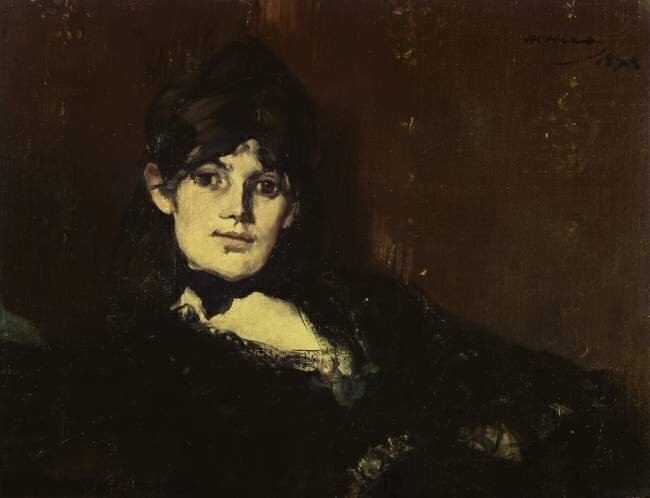 Portrait de Berthe Morisot étendue Edouard Manet