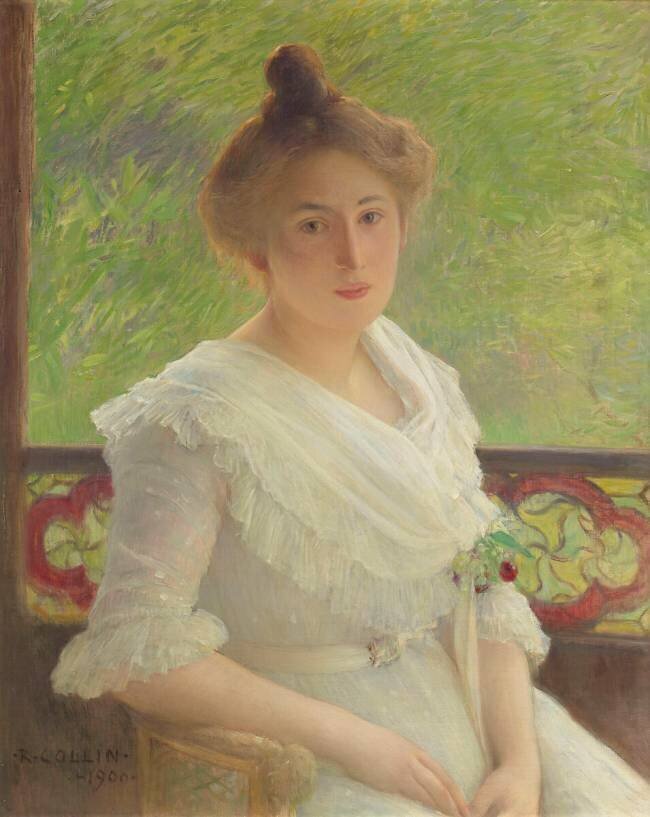 Portrait de jeune fille Louis Joseph Raphaël Collin