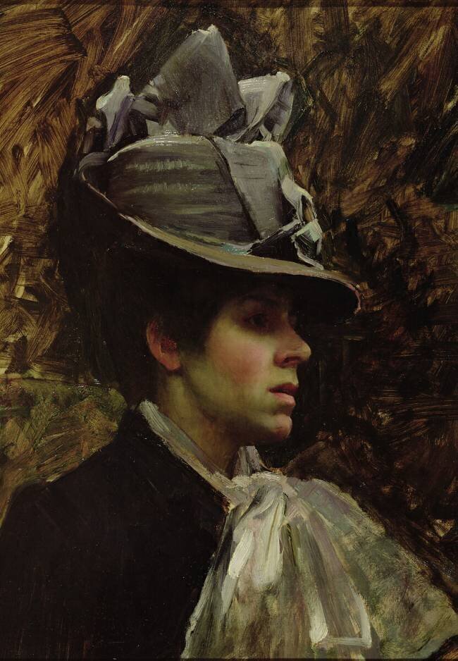 Portrait de la femme de l'artiste John William Waterhouse