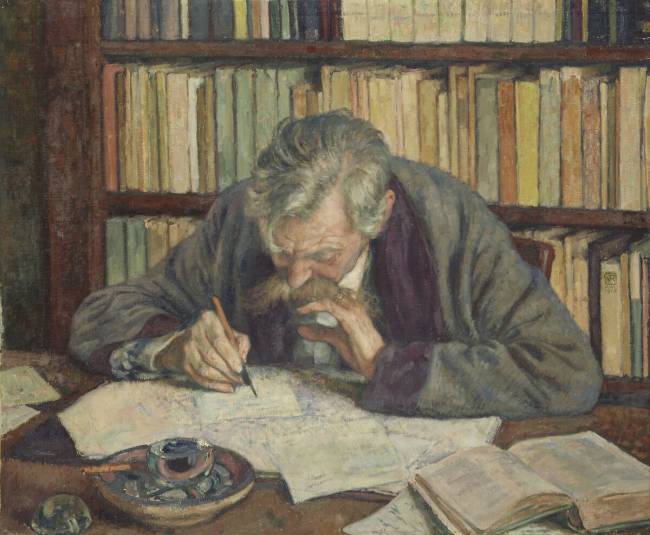 Portrait d'Emile Verhaeren (1855-1916), poète Theo van Rysselberghe