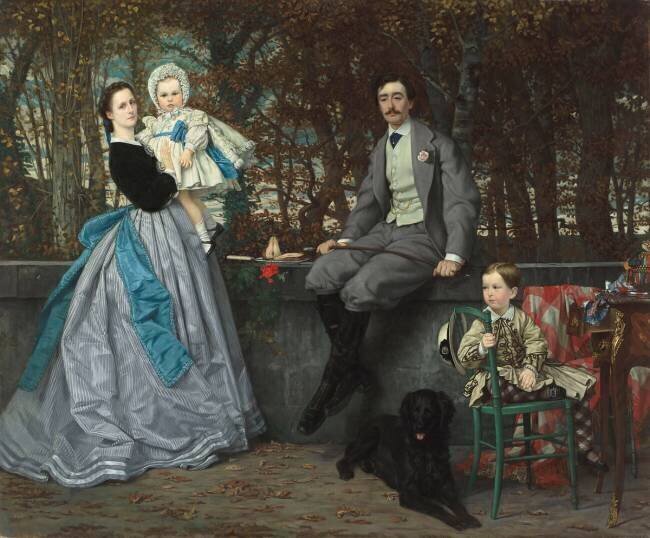 Portrait du marquis et de la marquise de Miramon et de leurs enfants James Tissot