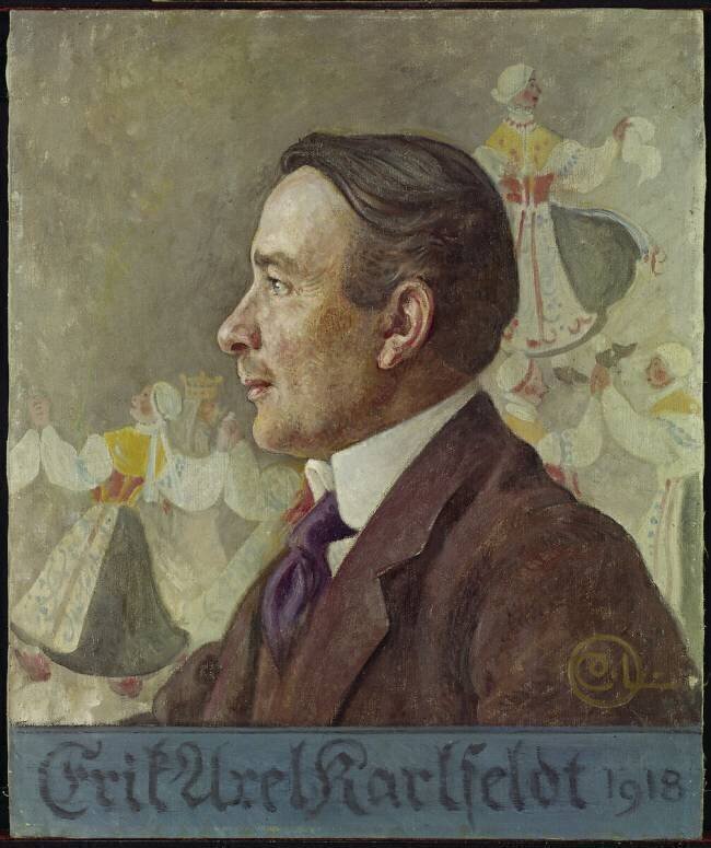 Portrait du poète Erik Axel Karlfeldt Carl Larsson