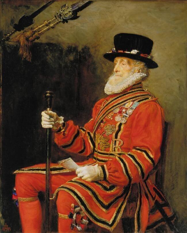 Portrait d'un Gardien de la Tour de Londres John Everett Millais