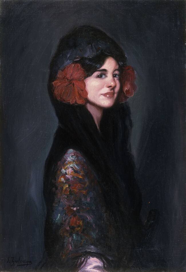 Portrait d'une dame élégante Ignacio Zuloaga y Zabaleta