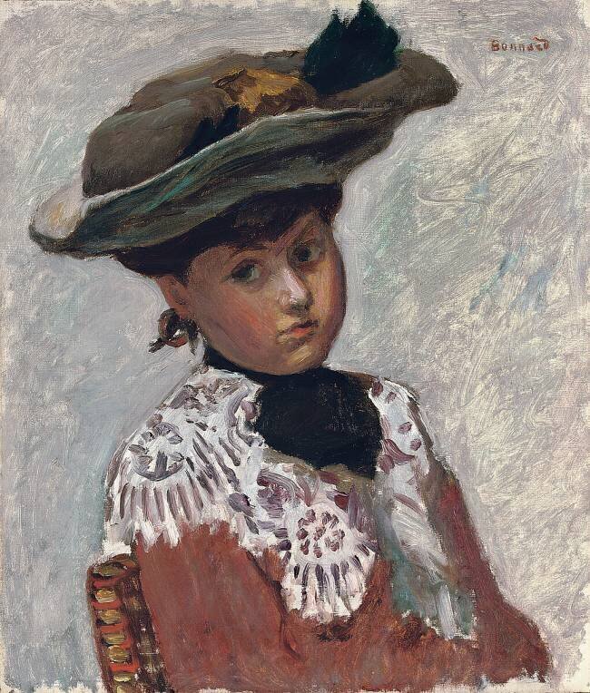Portrait d'une jeune femme ou Le chapeau Pierre Bonnard