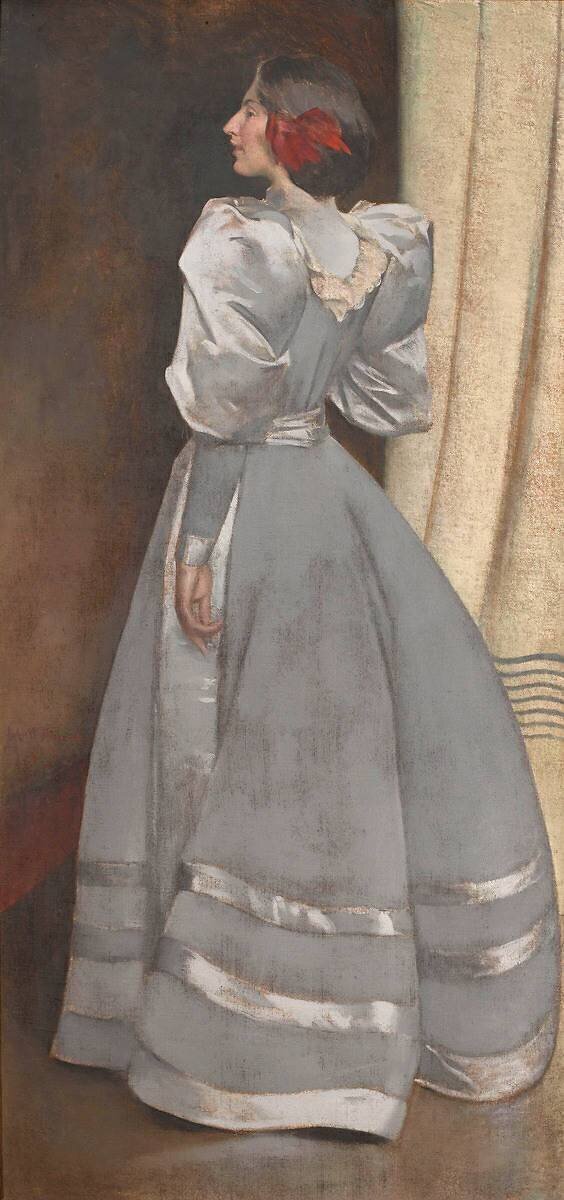 Portrait gris John White Alexander