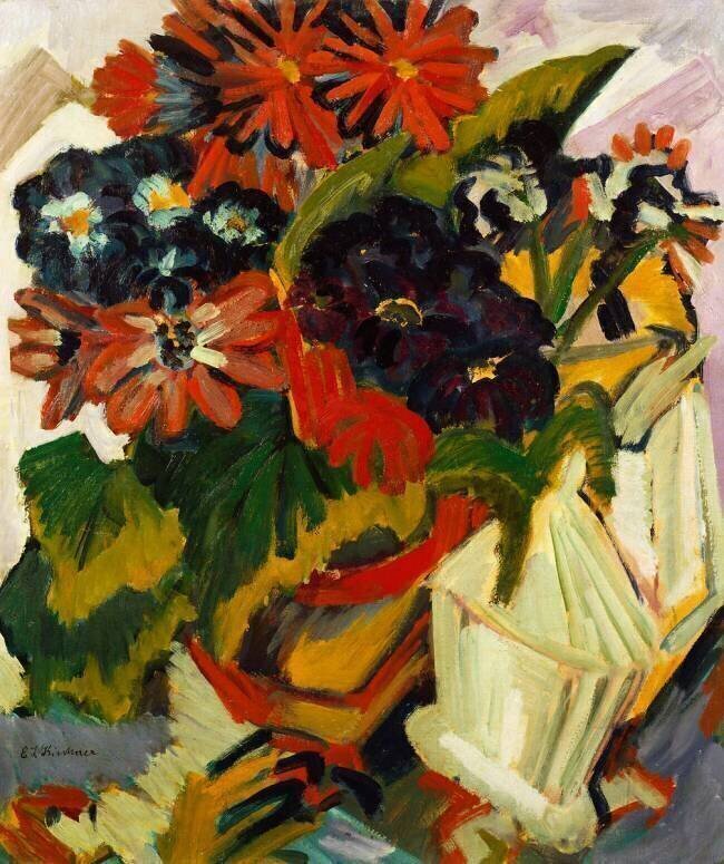 Pot de fleur et sucrier Ernst Ludwig Kirchner
