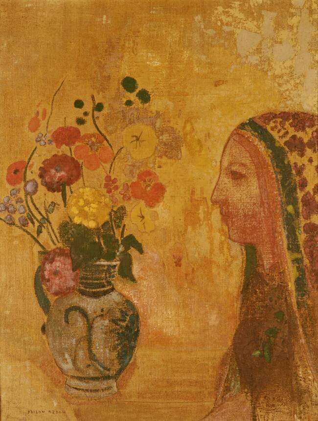 Profil d'une femme Odilon Redon