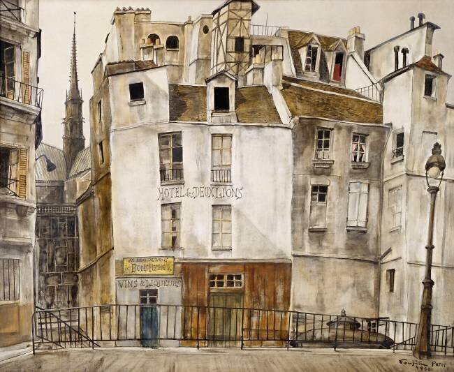 Quai aux fleurs, Notre-Dame, 1950 Tsuguharu Foujita
