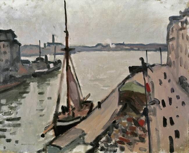 Quai avec bateaux de pêcheurs Albert Marquet