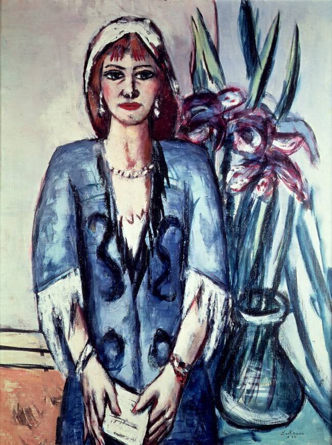 Quappi en bleu et gris Max Beckmann